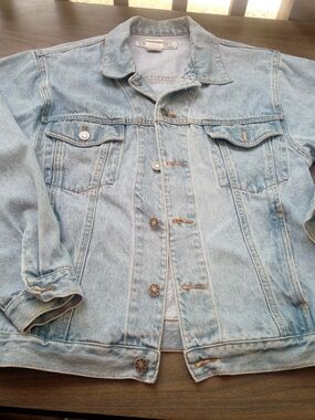 Vintage Today's News Men's Light Wash Denim Jacket
